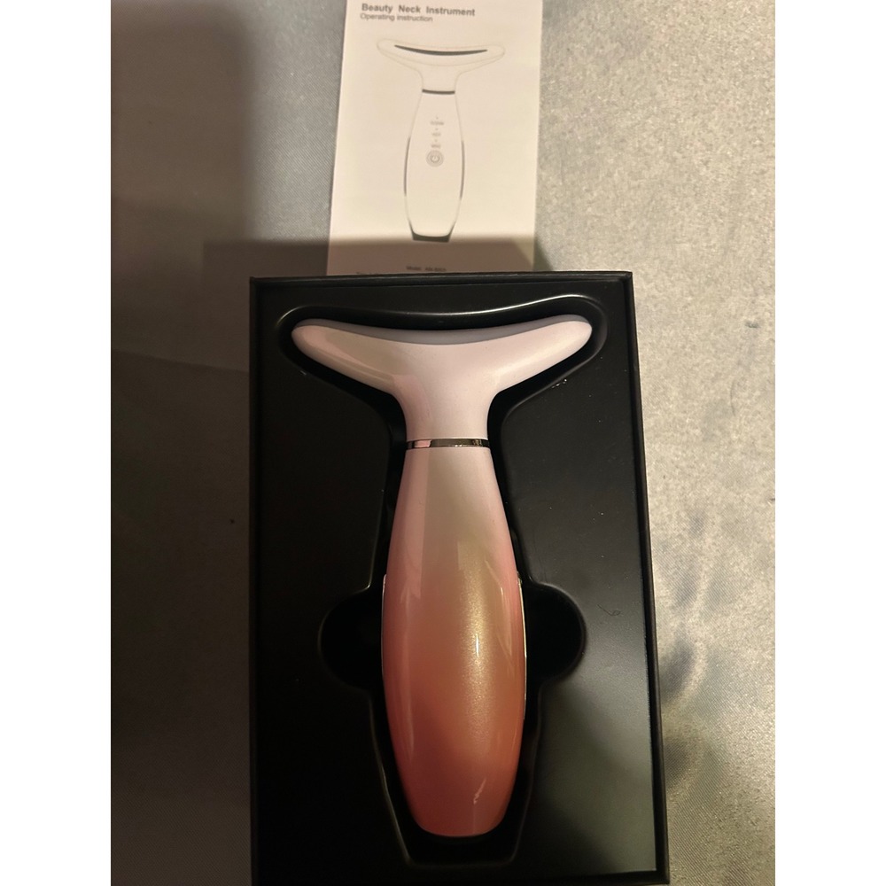 Beauty Neck Instrument AM-8003 Face Neck Massager Skin Tightening Pink White